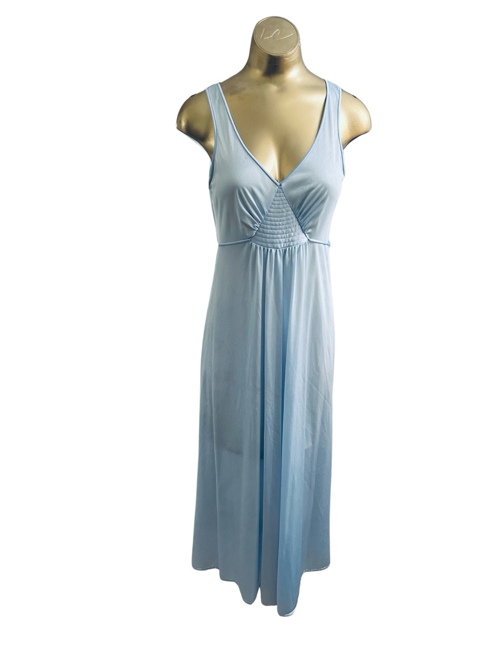 Vintage Maidenform Powder Blue Grecian Goddess Maxi Nightgown - Medium